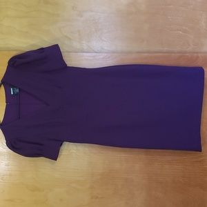 DKNY Purple Puff Sleeves Dress Size 6